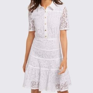Draper James Meadow Lace Shirtdress Sz 2 White